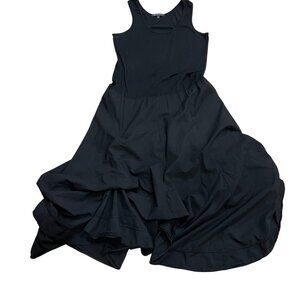 Karen Kane Sleeveless Bustle Skirt Midi Maxi Dress, Black, XL